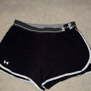 Under Armour black running shorts